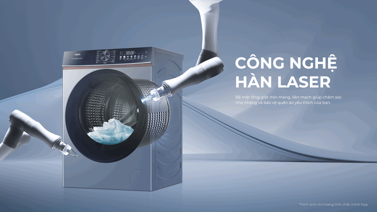 Máy giặt thông minh AI Aqua inverter 11kg AQD-DD1101G.PS